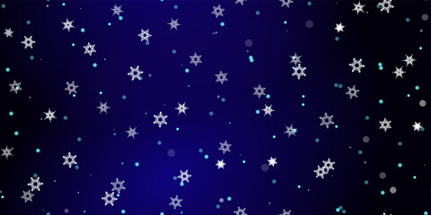 Falling Snowflakes seamless pattern flying snow