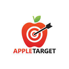 Apple target logo template design