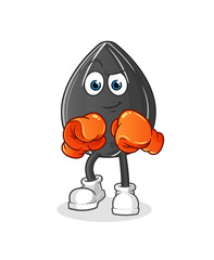 sunflower seed boxer character. cartoon mascot vector