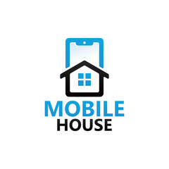 Mobile house logo template design