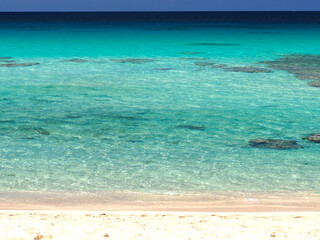 青いグラデーションが美しい砂山ビーチの海（宮古島）