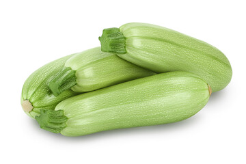 zucchini or marrow isolated on white background with clipping path and full depth of field