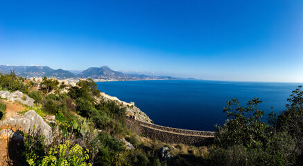 Fortress in the city of Alanya (Alanya Kalesi).