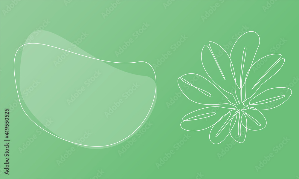 Poster nature template presentation design with exotic flower. template for web banner with botany plants t