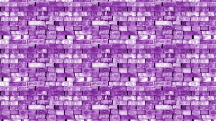 Purple brick background in abstract style, 3d rendering