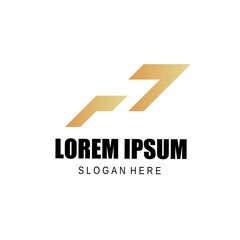 Unique modern minimalist creative letter R and number 7 logo design. Vector icon template.