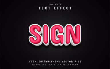 Sign text effects