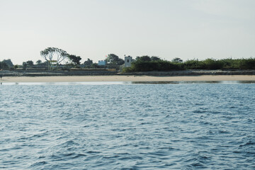 View of the beach at Beyt Dwarka island in Gujarat, India