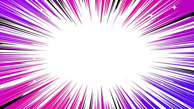 キラキラのある集中線　QTアルファ付き