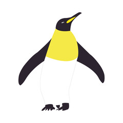 Crisp penguin on clean white backdrop vector illustration