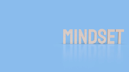 The mindset white word for mental inclination or disposition concept 3d rendering