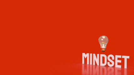 The mindset white word for mental inclination or disposition concept 3d rendering