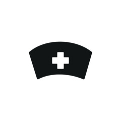 Obraz premium Nurse hat icon in trendy flat style design.