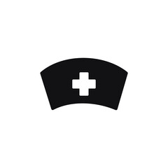 Fototapeta premium Nurse hat icon in trendy flat style design.