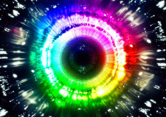 抽象的な光の輪