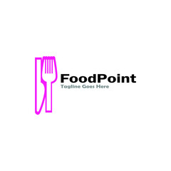 Food point logo set icon vector, farm fresh market, natural product firm etc.