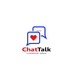 Fototapeta premium love chat simple clean logo. dating message logo simple, Love chat logo symbol or icon template.R
