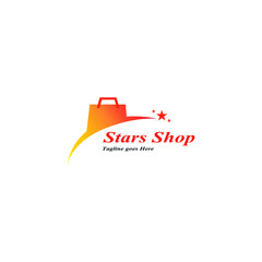 Star shop logo icon design concept, shopping logo vector icon.