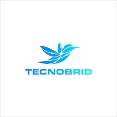 data bird tech logo design