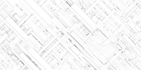 White digital hi tech architecture wall or background.3d illustration and rendering.