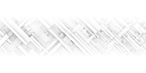 Horizontal modern geometrical block fade to white creative thinking background banner and wallpapers.3d render.