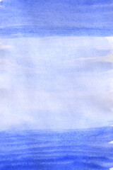 Blurred watercolor blue background. Handmade. Background picture.