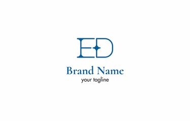 Clean Letter E D Logo Design Vector Template