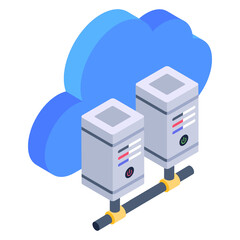 
Icon of big data in isometric design

