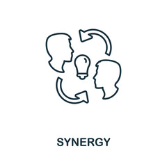 Synergy icon. Simple element from team building collection. Creative Synergy icon for web design, templates, infographics and more