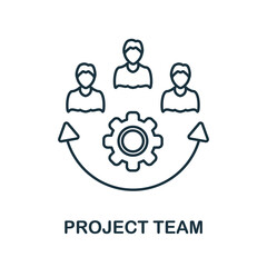 Project Team icon. Simple element from team building collection. Creative Project Team icon for web design, templates, infographics and more