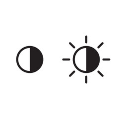 Brightness and contrast vector icon