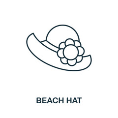 Beach Hat icon. Simple illustration from vacation collection. Creative Beach Hat icon for web design, templates, infographics and more
