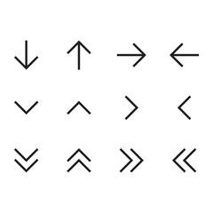 Simple arrows icon set