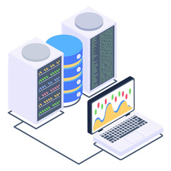 
A data protection isometric icon design

