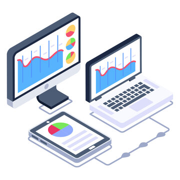 
Icon of cloud backup in modern isometric design

