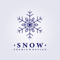 snow logo vector illustration design line art