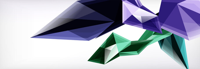 Vector 3d triangles and pyramids abstract background for business or technology presentations, internet posters or web brochure covers