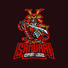Samurai mascot logo for eSport and sport