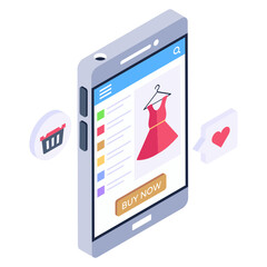 
Product inside smartphone denoting mobile shopping icon

