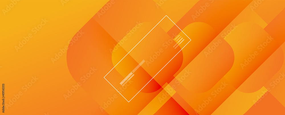Poster Square shapes composition geometric abstract background. 3D shadow effects and fluid gradients. Modern overlapping forms