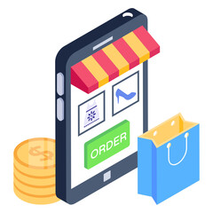 
An icon design of web shopping

