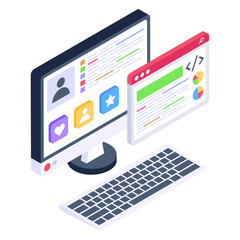 
An editable design vector of web programming 

