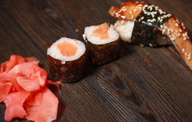 sushi chopsticks rolls snack delicacy japanese cuisine gourmet