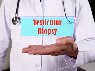 Healthcare concept meaning Testicular Biopsy with phrase on the page.