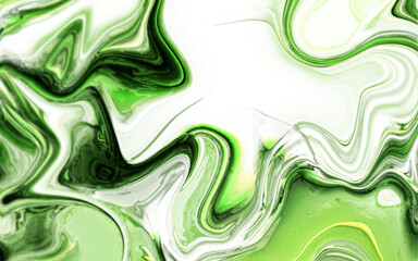 Green marble ink alcohol background. Splash liquid ink design.