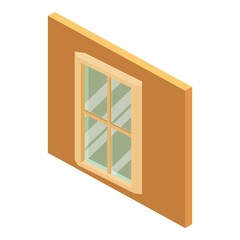 House window icon. Isometric illustration of house window vector icon for web