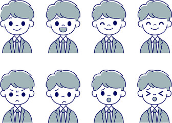 スーツを着た男性・単色