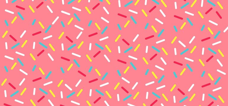 donut glaze. Decorative bright sprinkles texture pattern design	
