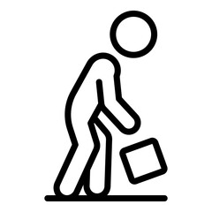 Careless person object icon. Outline careless person object vector icon for web design isolated on white background