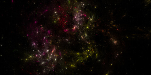 Banner Star field background . Starry outer space background texture . Colorful Starry Night Sky Outer Space background. 3D illustration